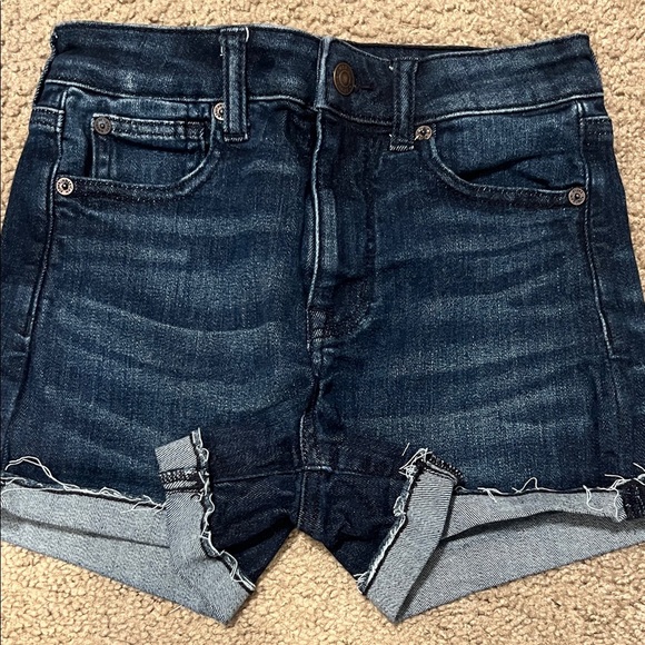 American Eagle Outfitters Dark Blue Jean Shorts size 0 - Picture 3 of 7